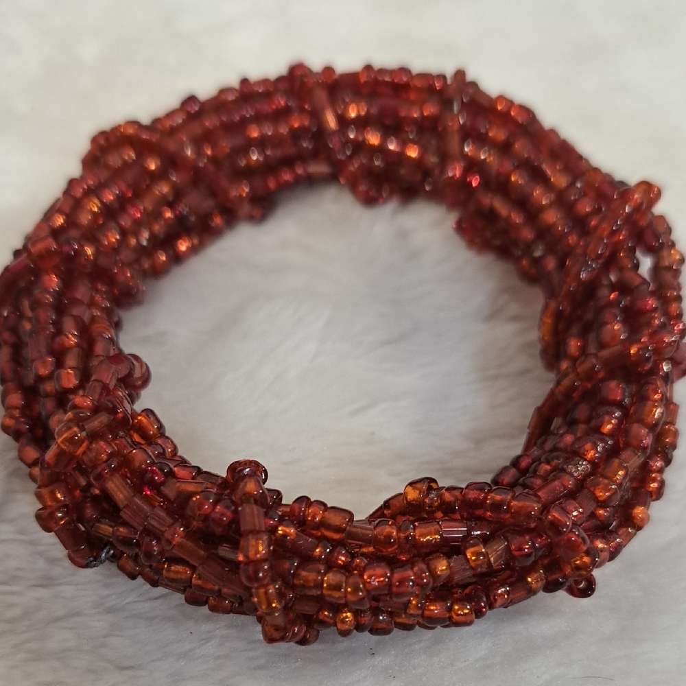 Rustic Beaded Napkin Rings Set - Picture 5 of 5